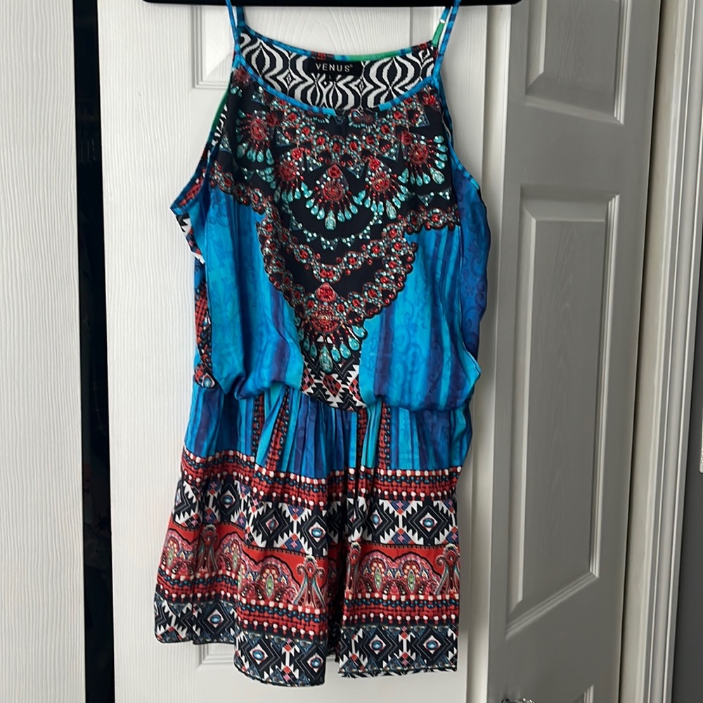 NWOT! Venus romper multi color with gemstones size Large